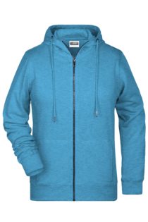 Ladies' Bio Zip Hoody James & Nicholson - glacier melange