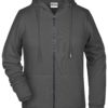 Ladies' Bio Zip Hoody James & Nicholson - graphite