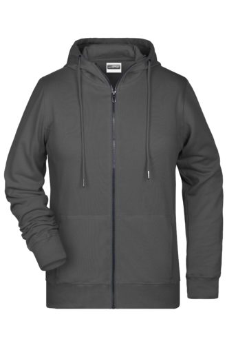 Ladies' Bio Zip Hoody James & Nicholson - graphite