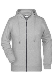 Ladies' Bio Zip Hoody James & Nicholson - grey heather