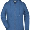 Ladies' Bio Zip Hoody James & Nicholson - light denim melange