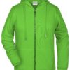 Ladies' Bio Zip Hoody James & Nicholson - lime green