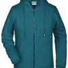 Ladies' Bio Zip Hoody James & Nicholson - petrol melange