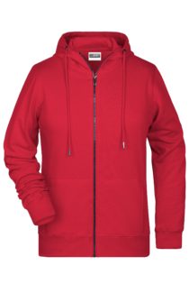 Ladies' Bio Zip Hoody James & Nicholson - red