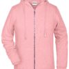 Ladies' Bio Zip Hoody James & Nicholson - rose melange