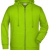 Men's Bio Zip Hoody James & Nicholson - acid yellow