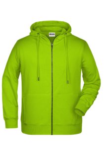 Men's Bio Zip Hoody James & Nicholson - acid yellow