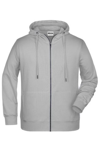 Men's Bio Zip Hoody James & Nicholson - ash