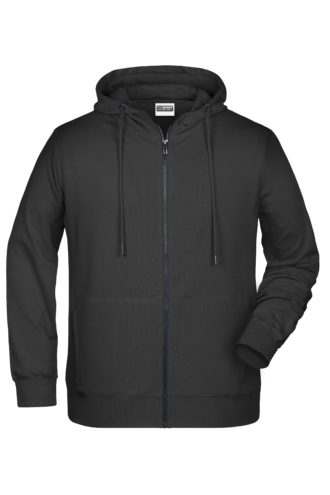 Men's Bio Zip Hoody James & Nicholson - black