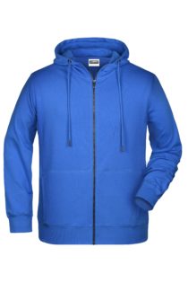 Men's Bio Zip Hoody James & Nicholson - cobalt