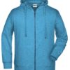 Men's Bio Zip Hoody James & Nicholson - glacier melange