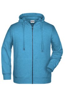 Men's Bio Zip Hoody James & Nicholson - glacier melange