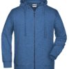 Men's Bio Zip Hoody James & Nicholson - light denim melange