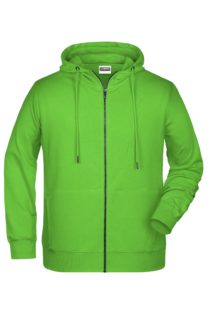 Men's Bio Zip Hoody James & Nicholson - lime green