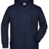 Men's Bio Zip Hoody James & Nicholson - navy