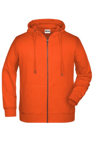 Men's Bio Zip Hoody James & Nicholson - orange