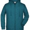 Men's Bio Zip Hoody James & Nicholson - petrol melange