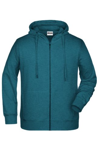 Men's Bio Zip Hoody James & Nicholson - petrol melange