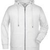 Men's Bio Zip Hoody James & Nicholson - white