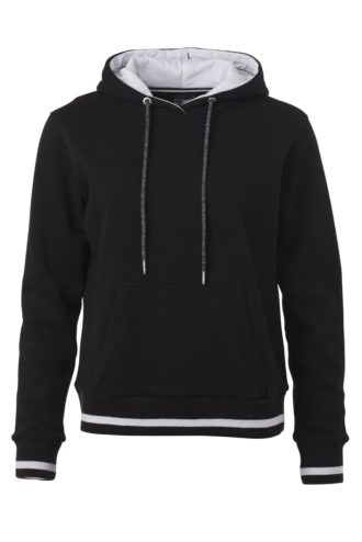 Ladies' Club Hoody James & Nicholson - black white