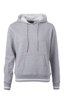 Ladies' Club Hoody James & Nicholson - grey heather white