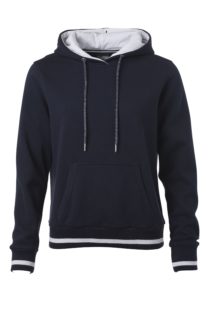 Ladies' Club Hoody James & Nicholson - navy white