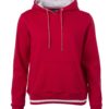 Ladies' Club Hoody James & Nicholson - red white