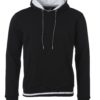 Men's Club Hoody James & Nicholson - black white