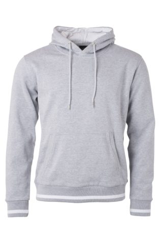 Men's Club Hoody James & Nicholson - grey heather white