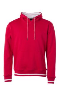 Men's Club Hoody James & Nicholson - red white