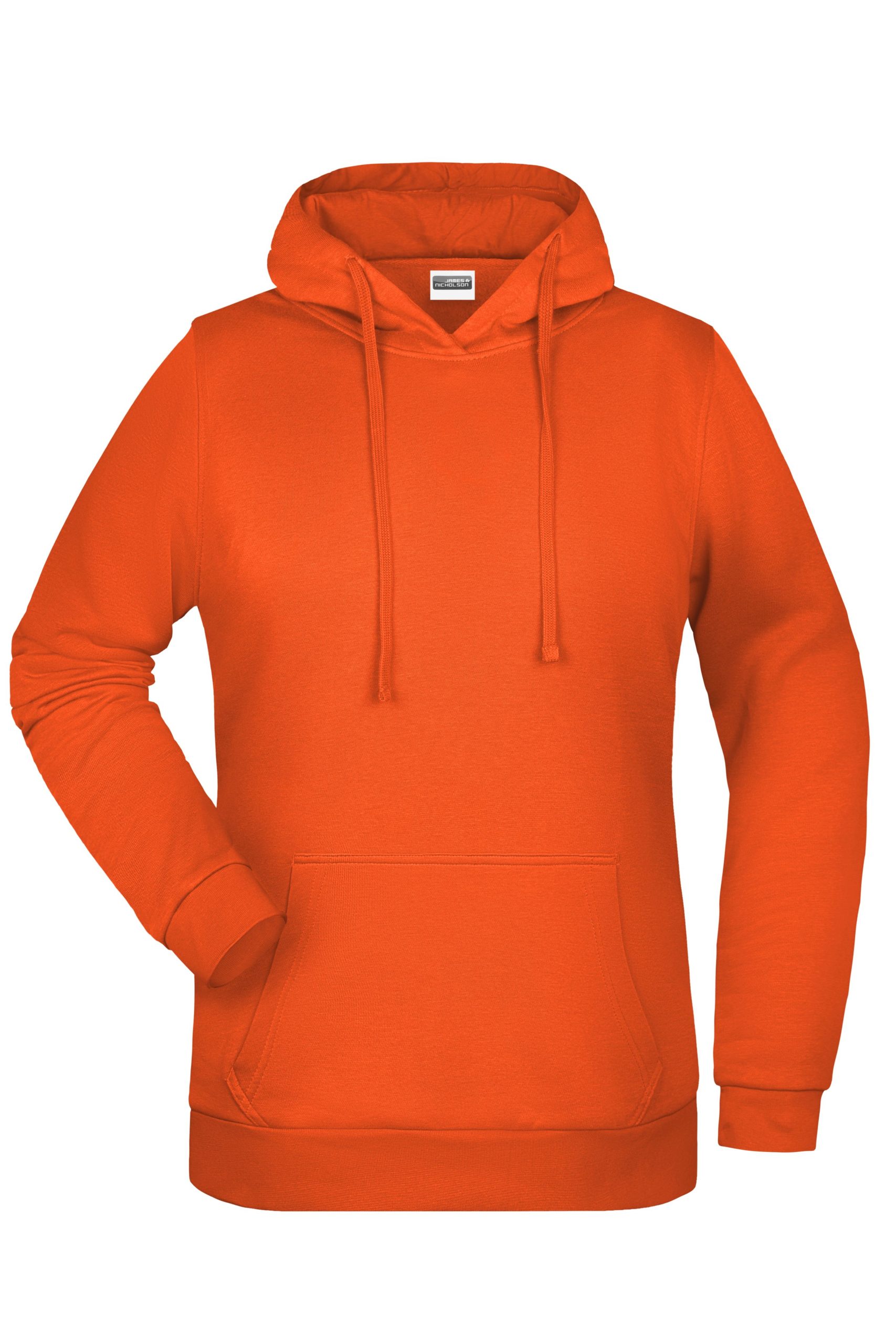 JN795_orange_F Basic Hoody Lady James & Nicholson - orange
