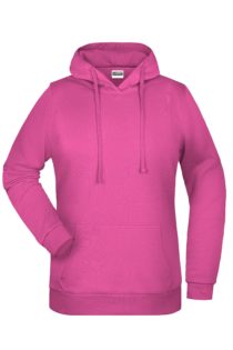 Basic Hoody Lady James & Nicholson - pink