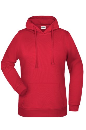 Basic Hoody Lady James & Nicholson - red