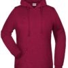 Basic Hoody Lady James & Nicholson - wine