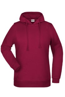 Basic Hoody Lady James & Nicholson - wine