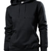 Hooded Women Sweatshirt Stedman - black opal