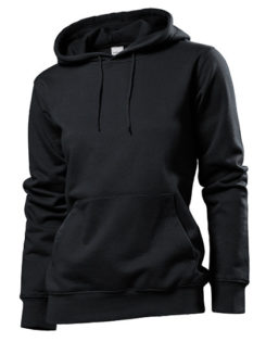 Hooded Women Sweatshirt Stedman - black opal
