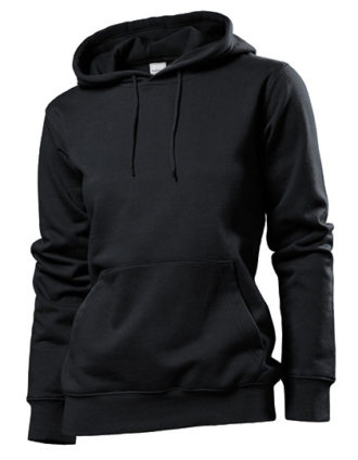 Hooded Women Sweatshirt Stedman - black opal