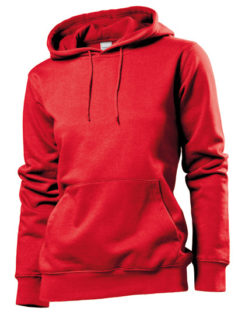 Hooded Women Sweatshirt Stedman - red