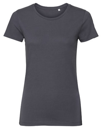 Ladies' Authentic Tee Pure Organic Russell - convoy grey