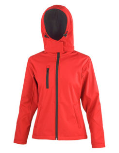 Ladies' TX Performance Hooded Softshell Jacket Result - red black