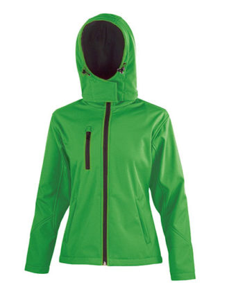 Ladies' TX Performance Hooded Softshell Jacket Result - vivid green black