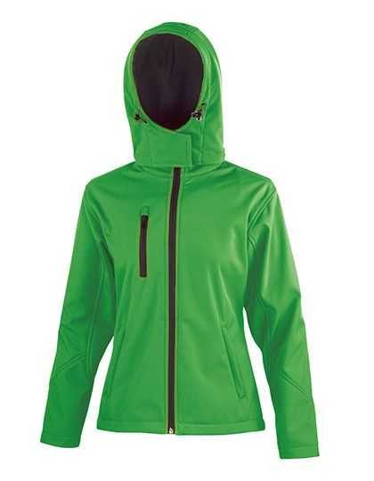 Ladies' TX Performance Hooded Softshell Jacket Result - vivid green black Ladies' TX Performance Hooded Softshell Jacket Result - vivid green black