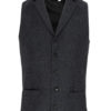 Mens Herringbone Waistcoat Premier - charcoal