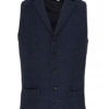 Mens Herringbone Waistcoat Premier - navy