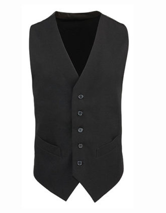 Men's Lined Polyester Waistcoat Premier - black