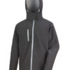 Men's TX Performance Hooded Soft Jacket Result - black grey