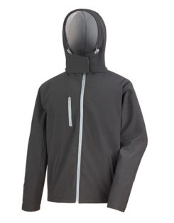Men's TX Performance Hooded Soft Jacket Result - black grey
