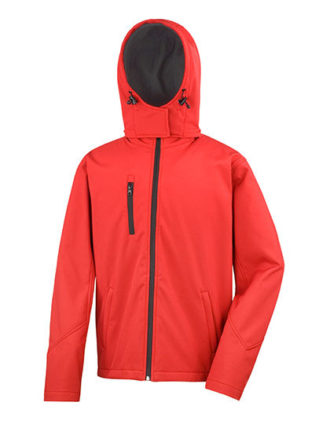 Men's TX Performance Hooded Soft Jacket Result - red black