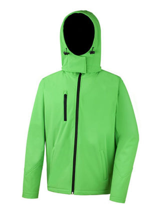 Men's TX Performance Hooded Soft Jacket Result - vivid green black